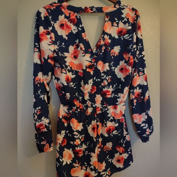 Gypsies And Moondust Long Sleeve Floral Print Romper Size Medium - Picture 9 of 16